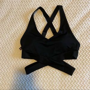 L’urv Black Criss Cross Sports Bra